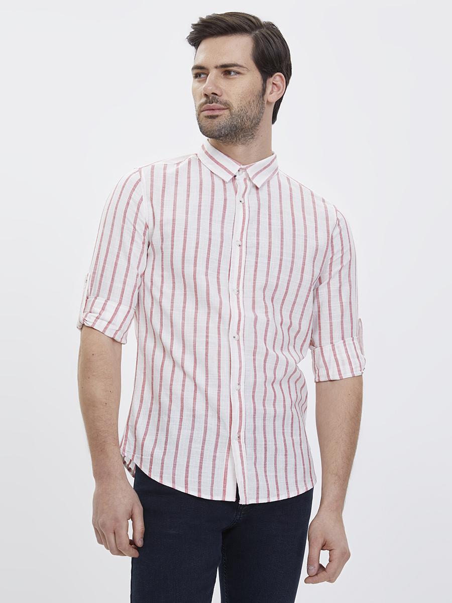 Slim Fit Erkek Gömlek U.kol