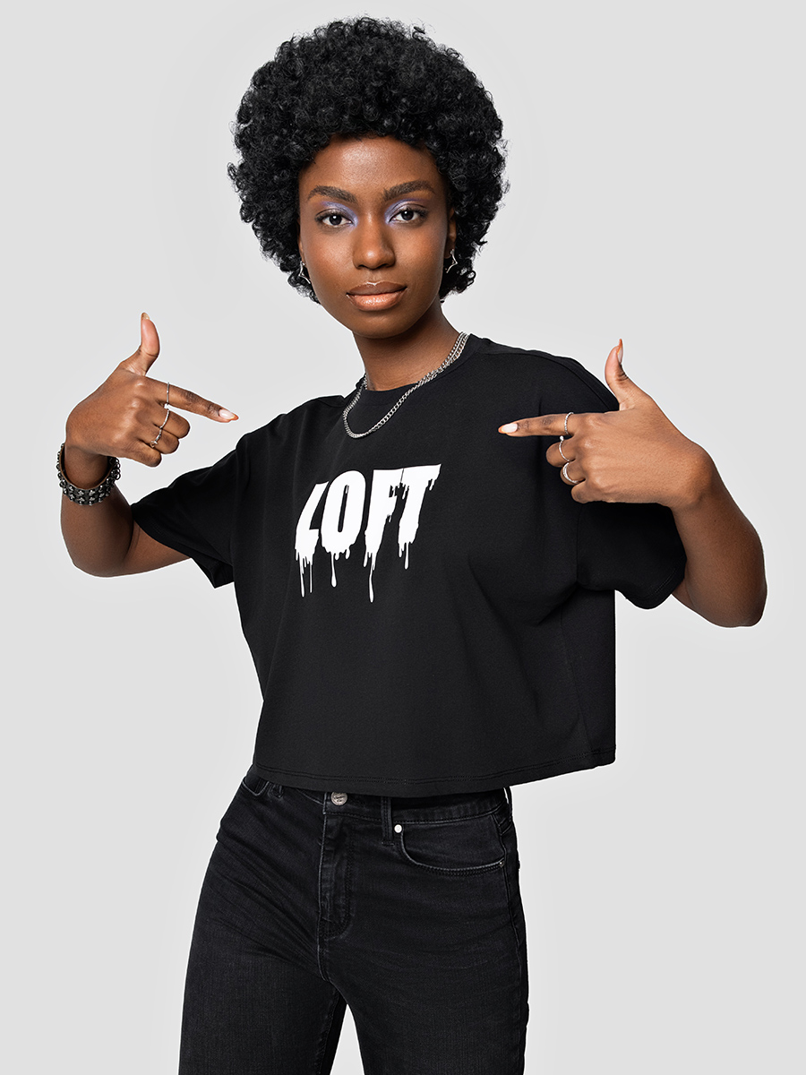 Long Crop Kadın Tshirt K.kol