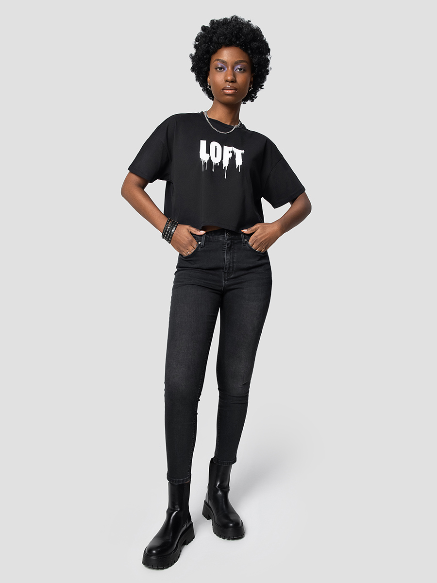 Long Crop Kadın Tshirt K.kol