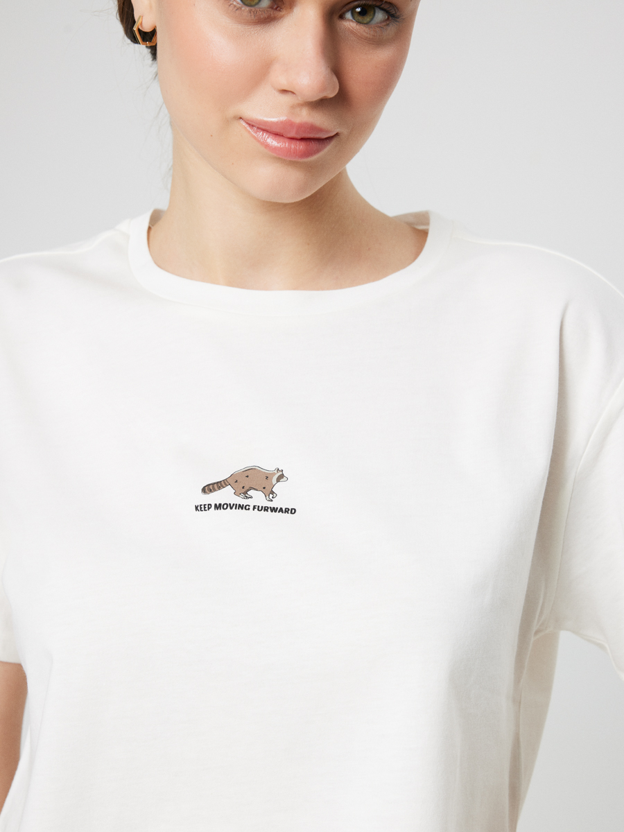 Regular Long Crop Kadın Tshirt K.kol