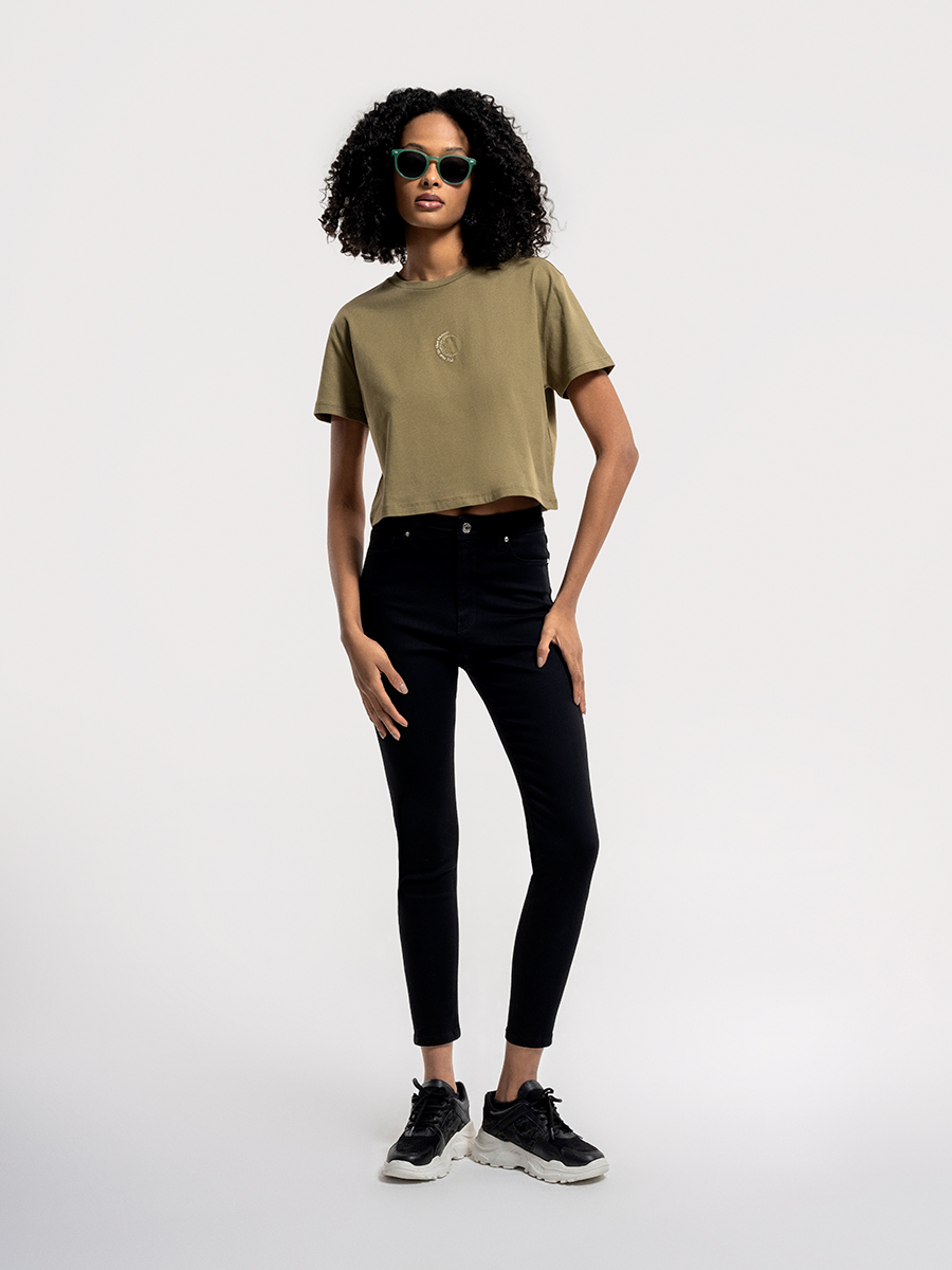 Long Crop Kadın Tshirt K.kol