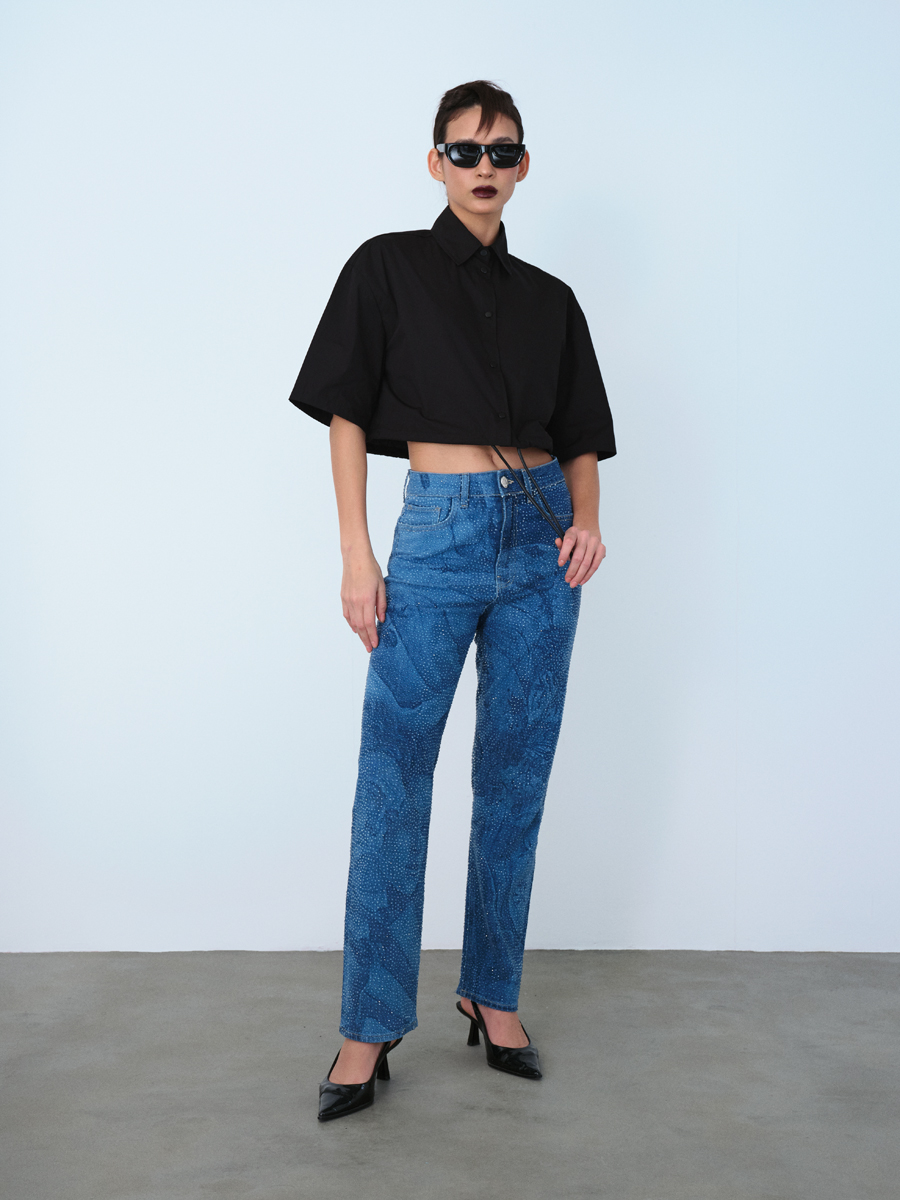 Mom Slim Fit Kadın Pantolon