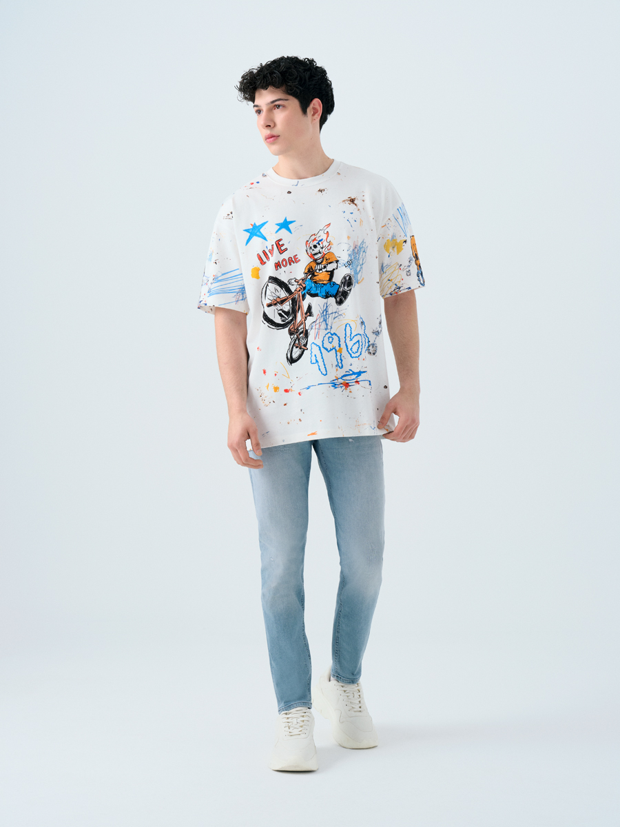 Oversize Fit Erkek Tshirt K.kol