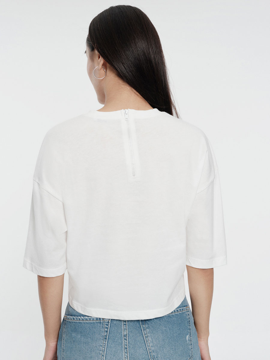 Long Crop Kadın Tshirt K.kol