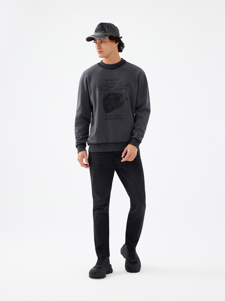 Oversize Fit Erkek Sweatshirt
