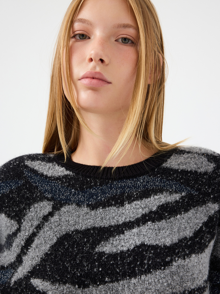 Long Crop Kadın Kazak