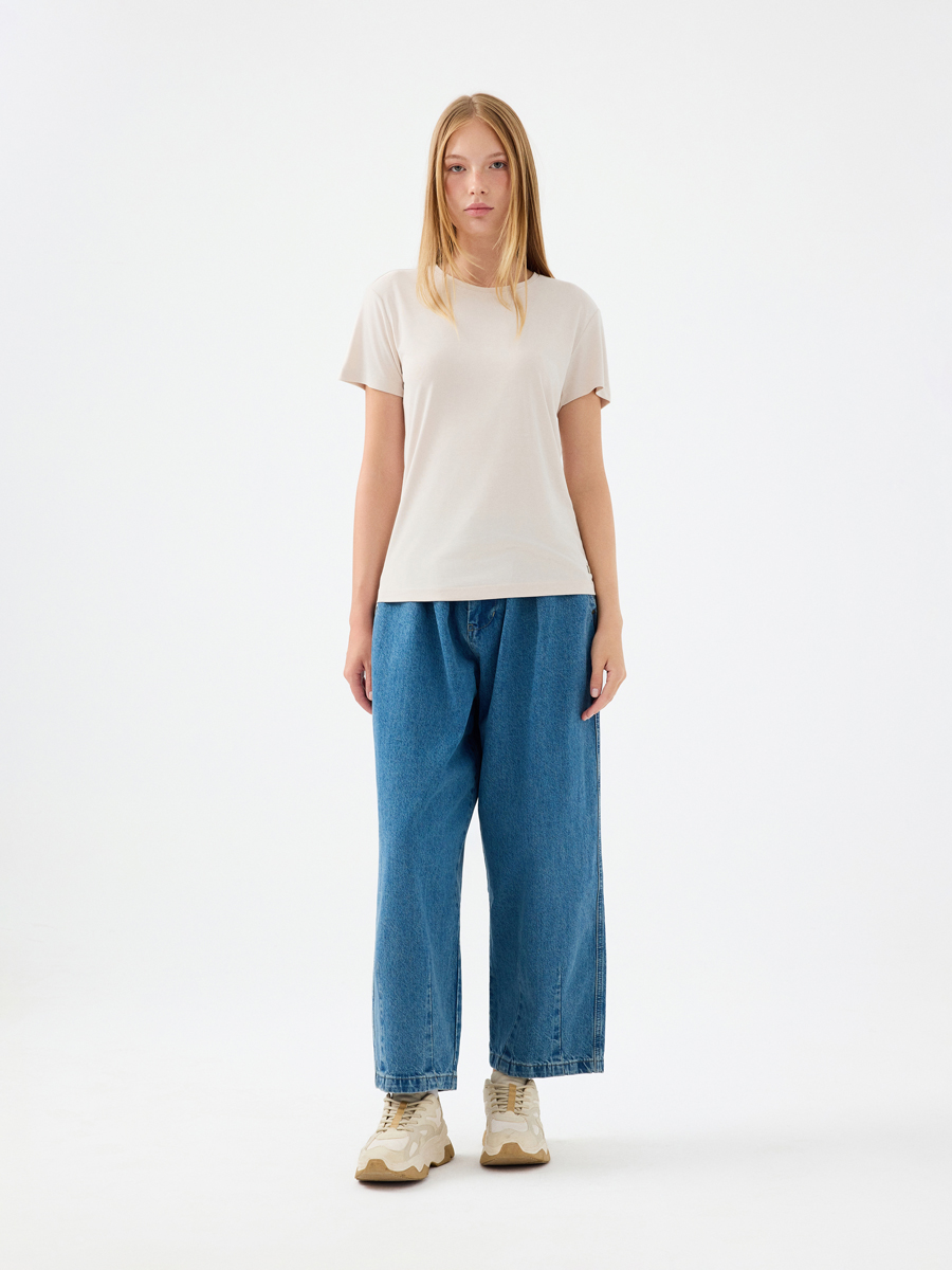 Pleated Balloon Balloon Fit Kadın Pantolon