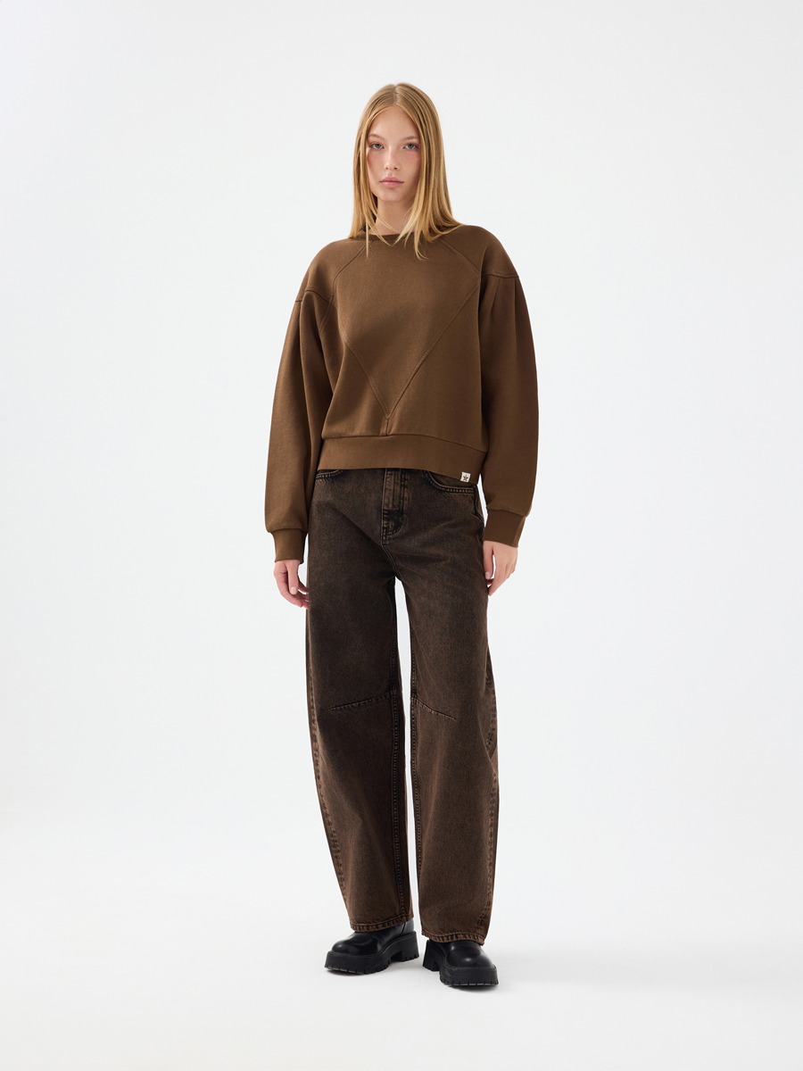 Long Crop Kadın Sweatshirt