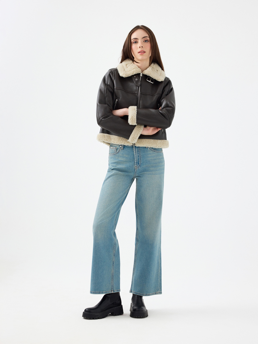 Long Crop Kadın Mont