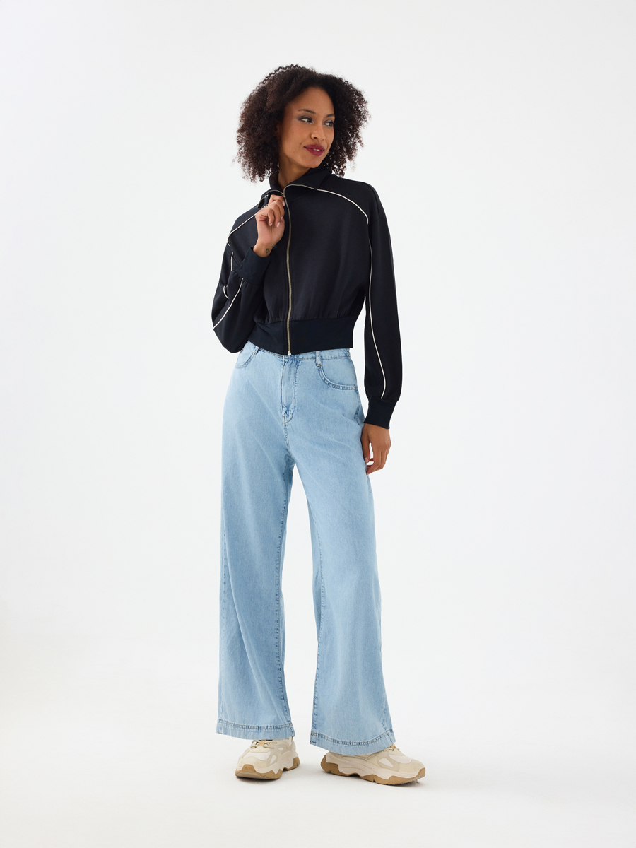 Long Crop Kadın Sweatshirt