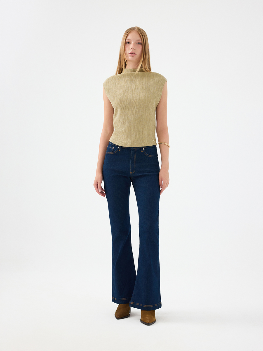 Flare Slim Fit Kadın Pantolon