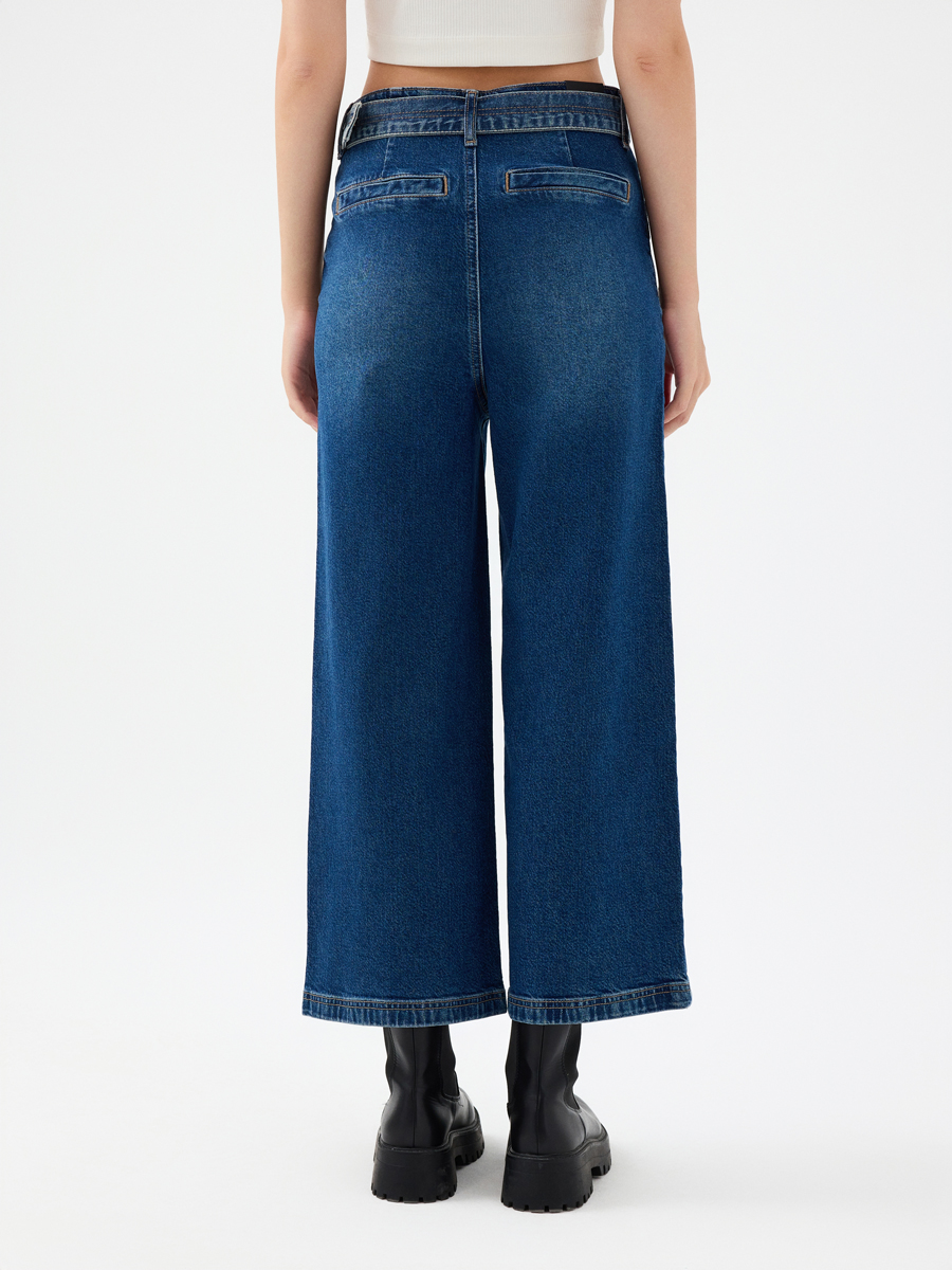 Crop Wide Leg Regular Fit Kadın Pantolon
