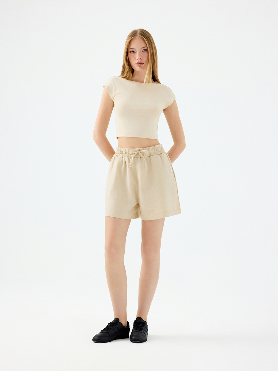 Crop Kadın Tshirt K.kol