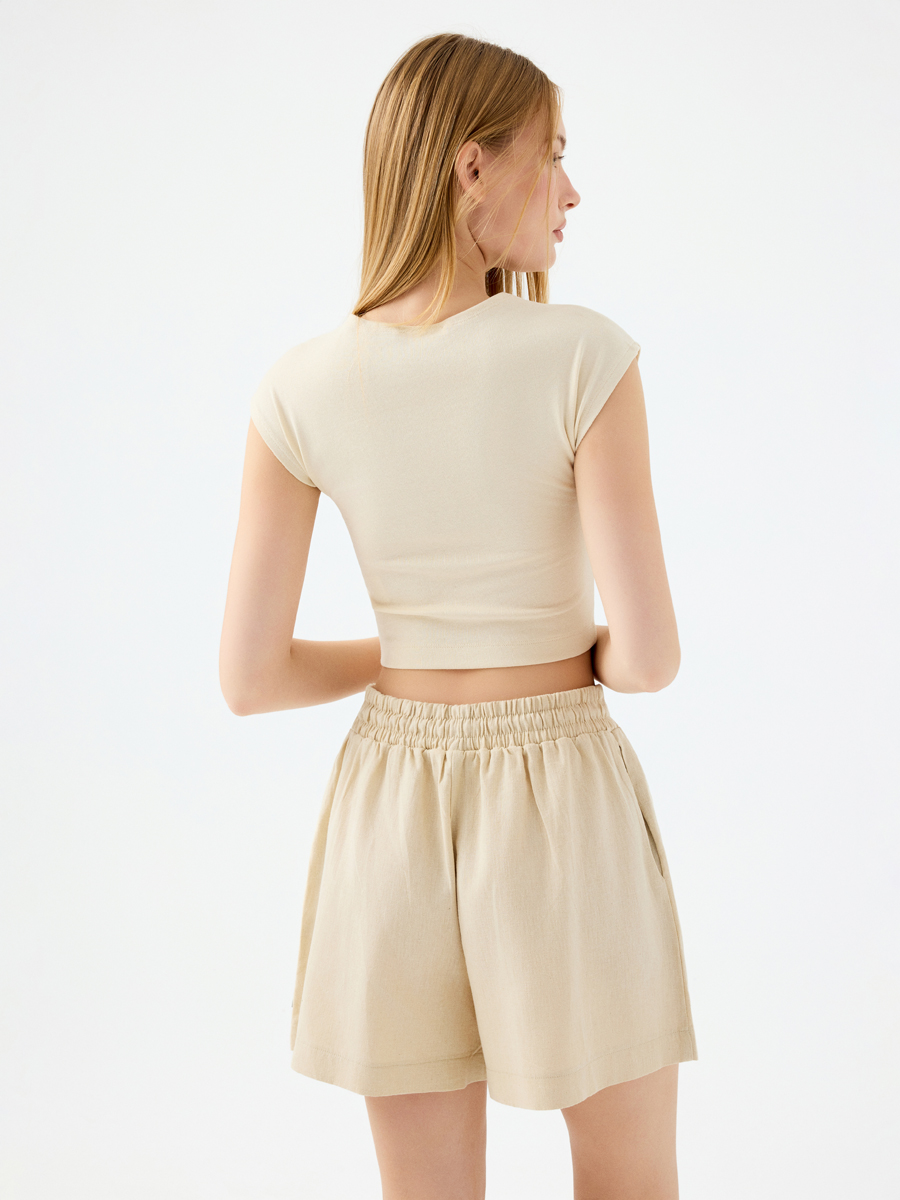 Crop Kadın Tshirt K.kol