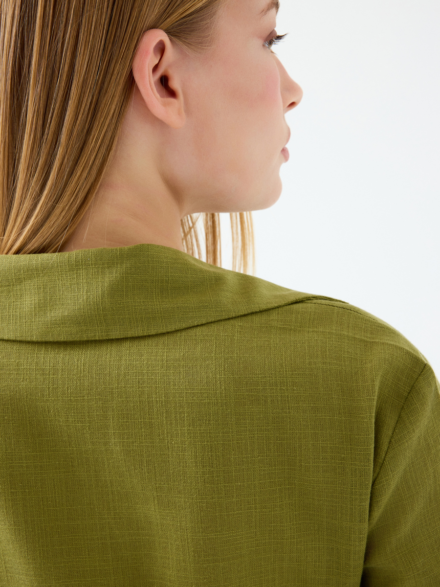 Crop Kadın Gömlek U.kol