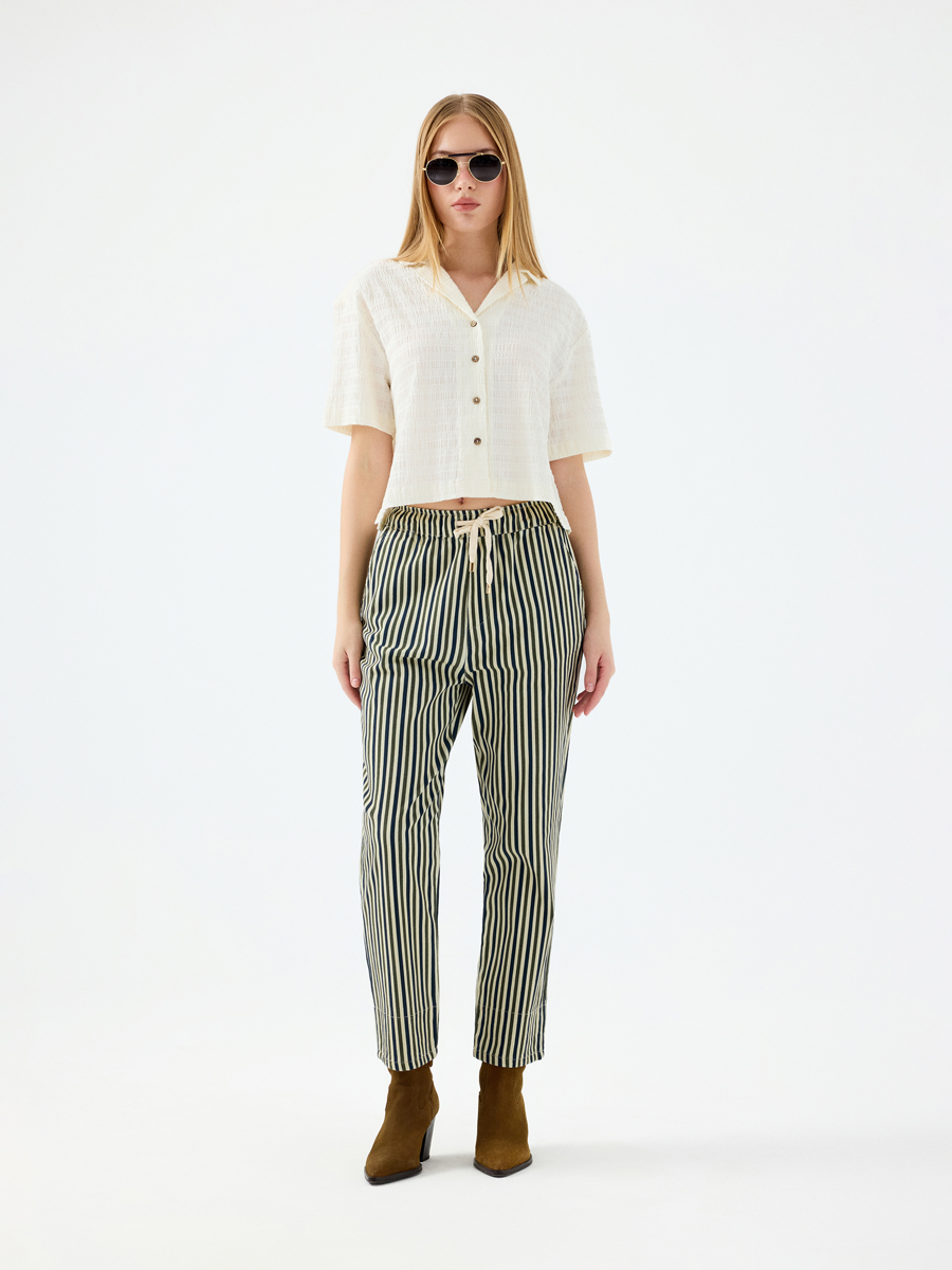 Loose Crop Kadın Gömlek K.kol