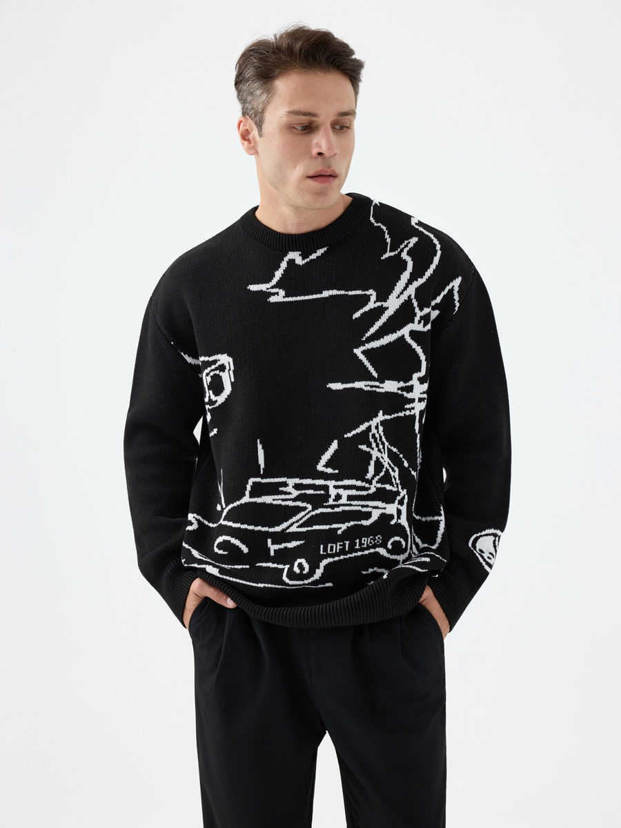 Loose Fit Erkek Kazak