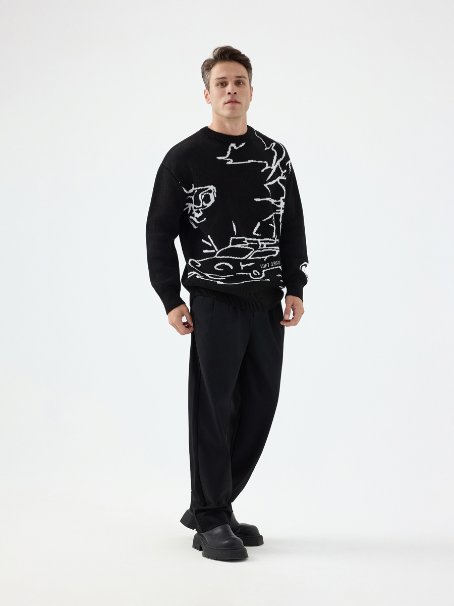 Loose Fit Erkek Kazak