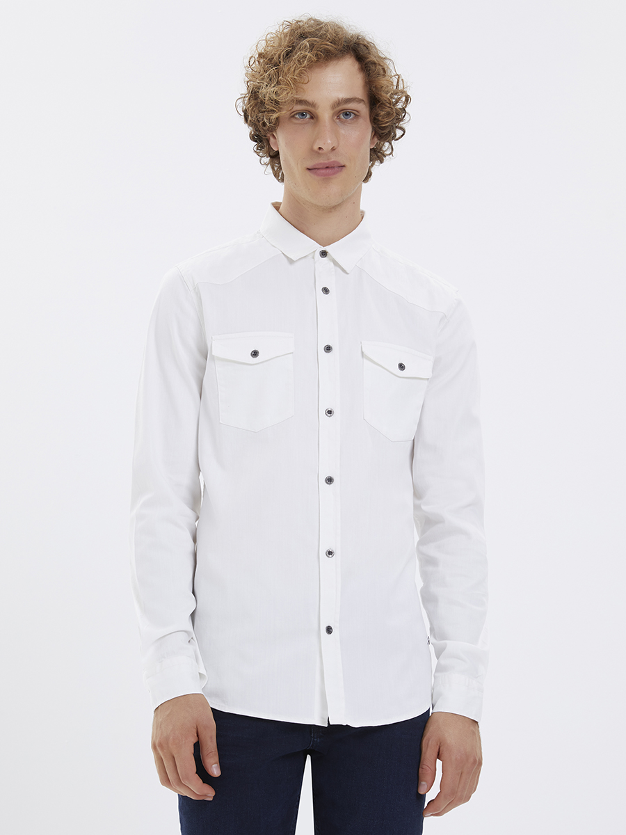 Slim Fit Erkek Gömlek U.kol
