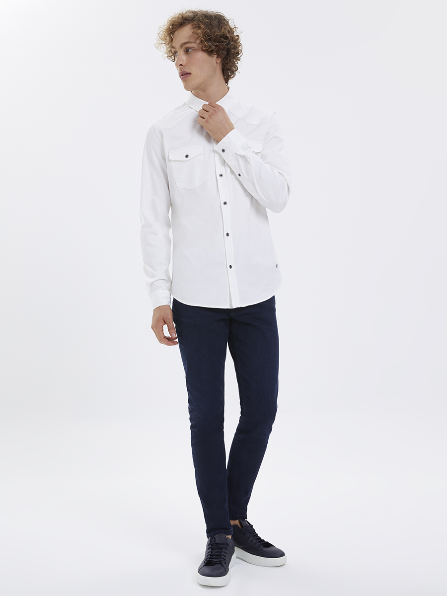 Slim Fit Erkek Gömlek U.kol