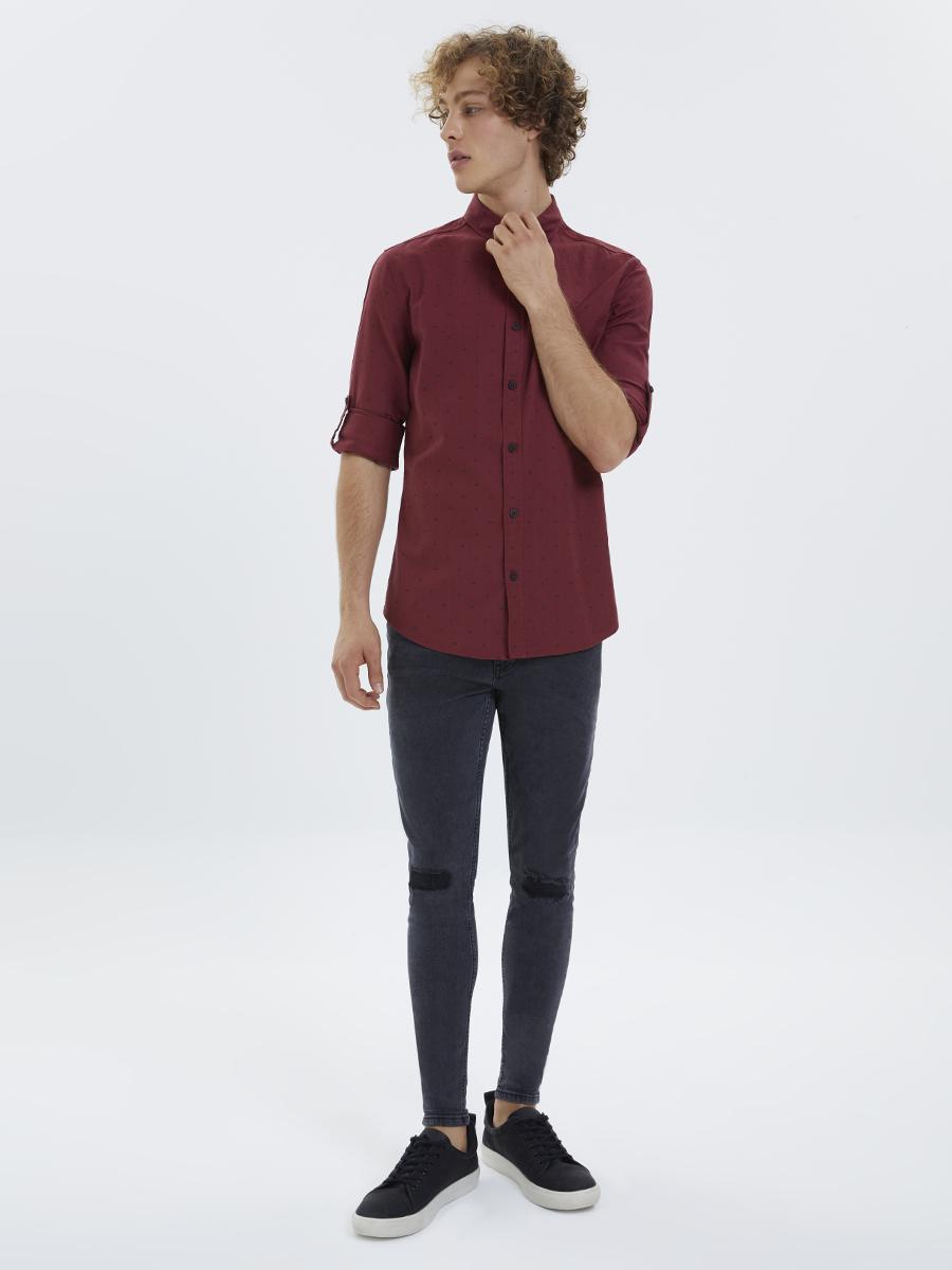 Slim Fit Erkek Gömlek U.kol
