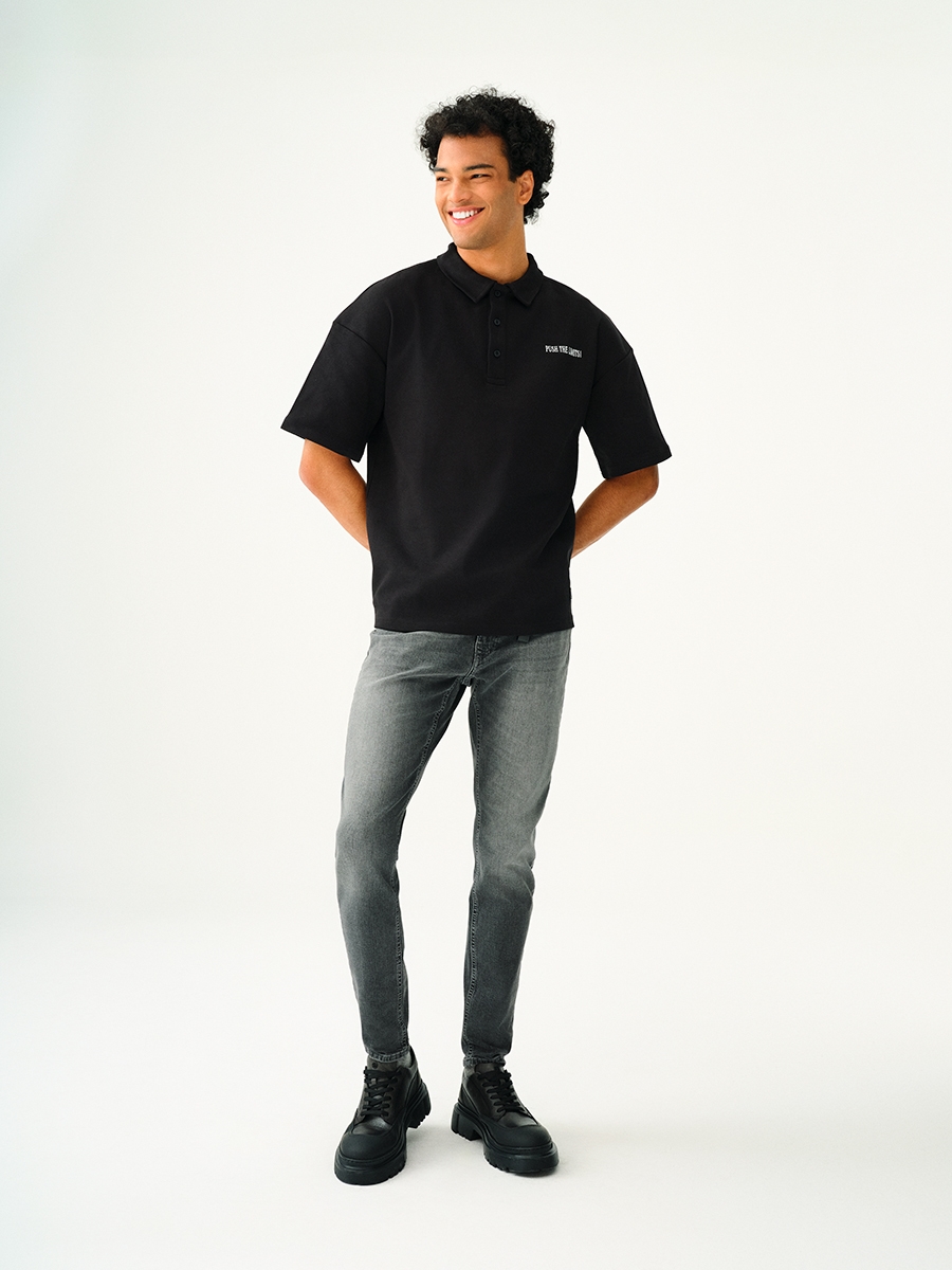 Oversize Erkek Polo K.kol