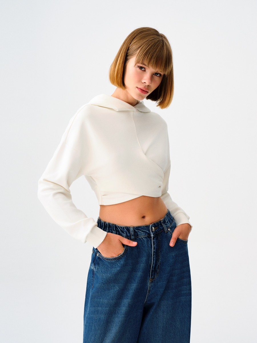 Crop Kadın Sweatshirt