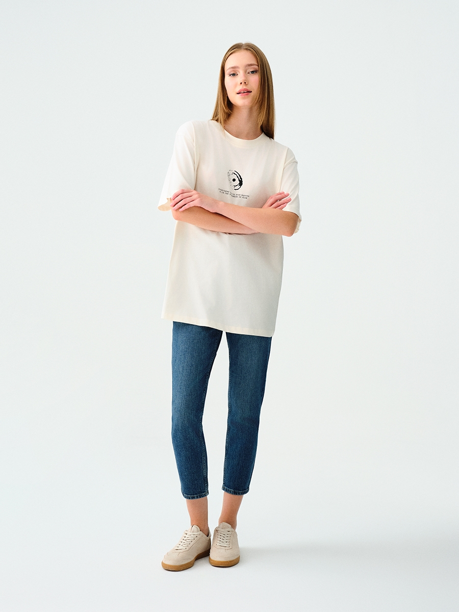 Oversize Fit Kadın Tshirt K.kol