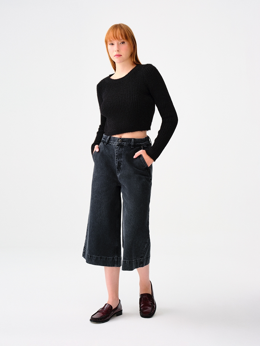 Culotte Cropped Regular Fit Kadın Pantolon