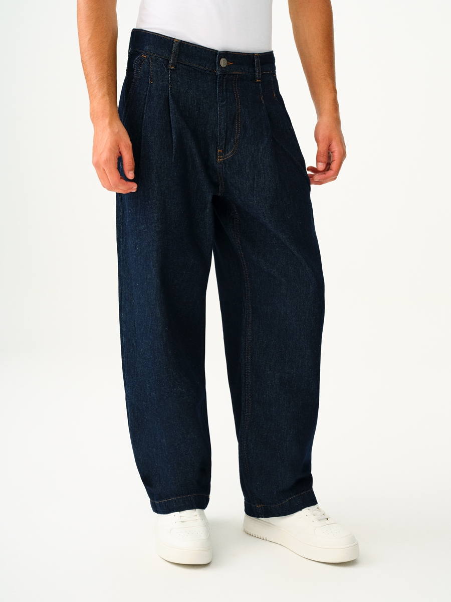 Pleated Jean Balloon Fit Erkek Pantolon