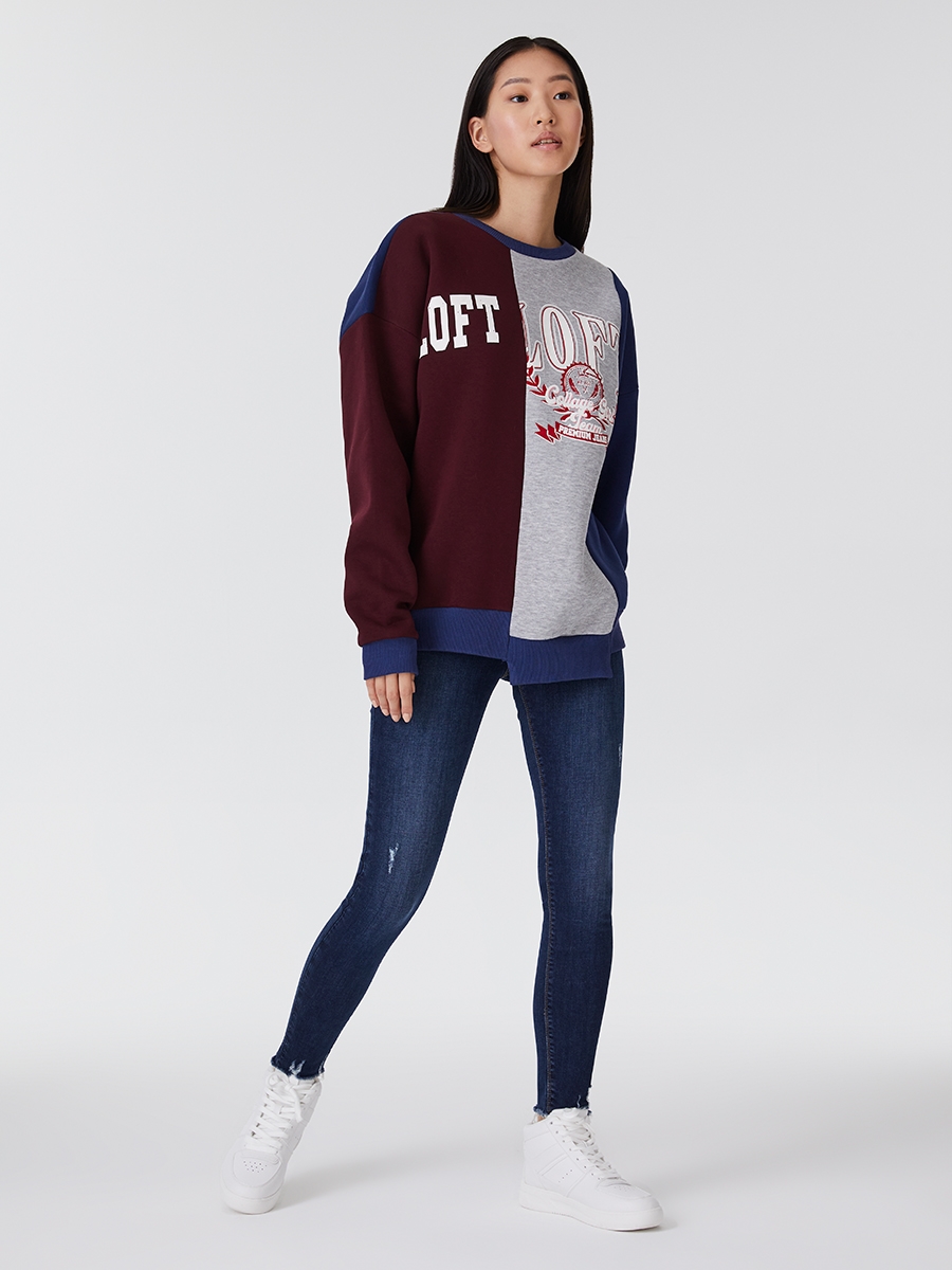 Oversize Fit Kadın Sweatshirt