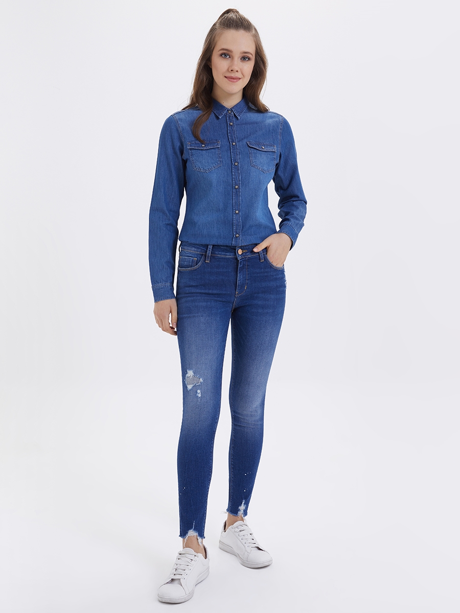 Nicole Skinny Fit Kadın Pantolon