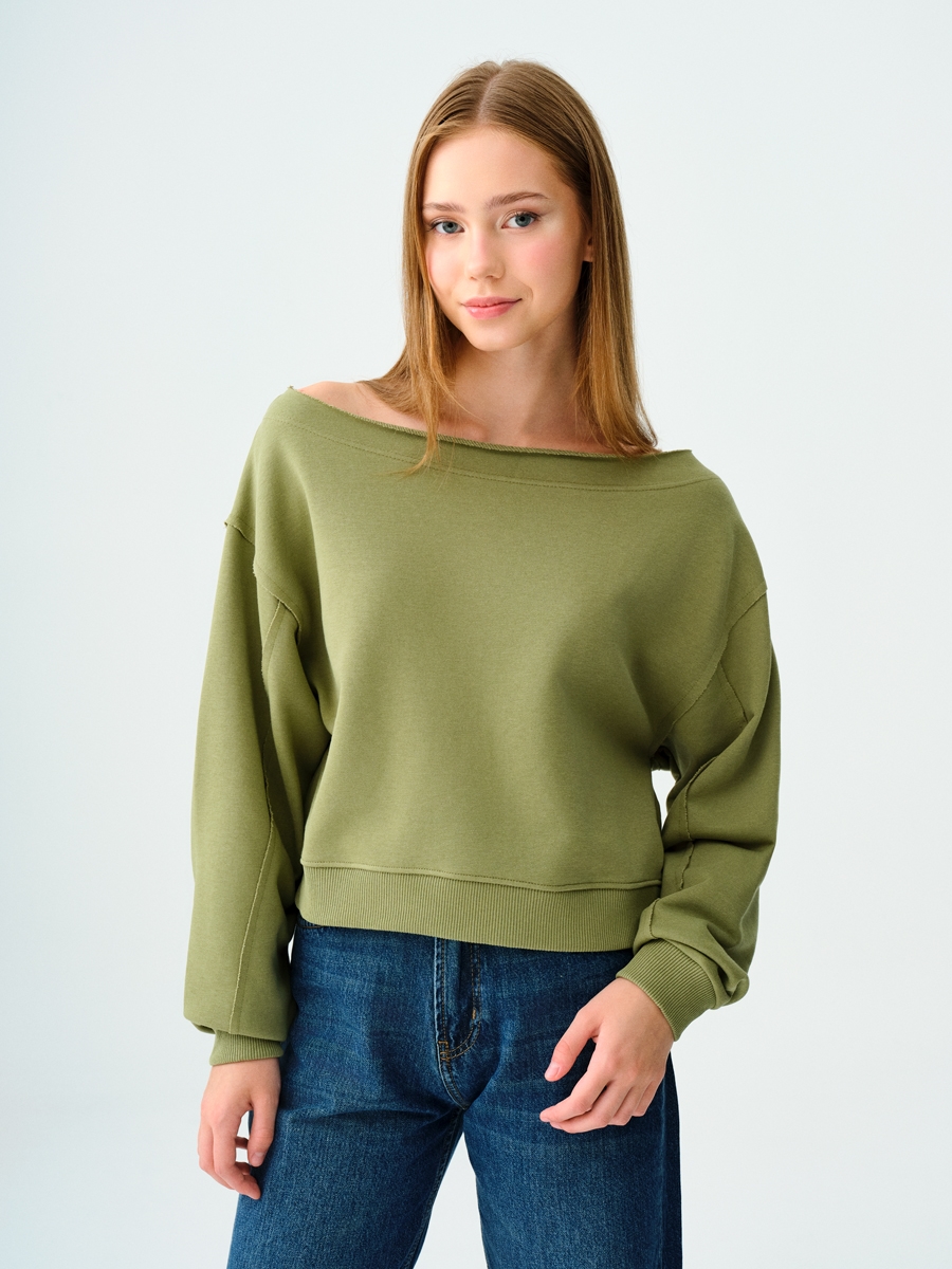 Long Crop Kadın Sweatshirt