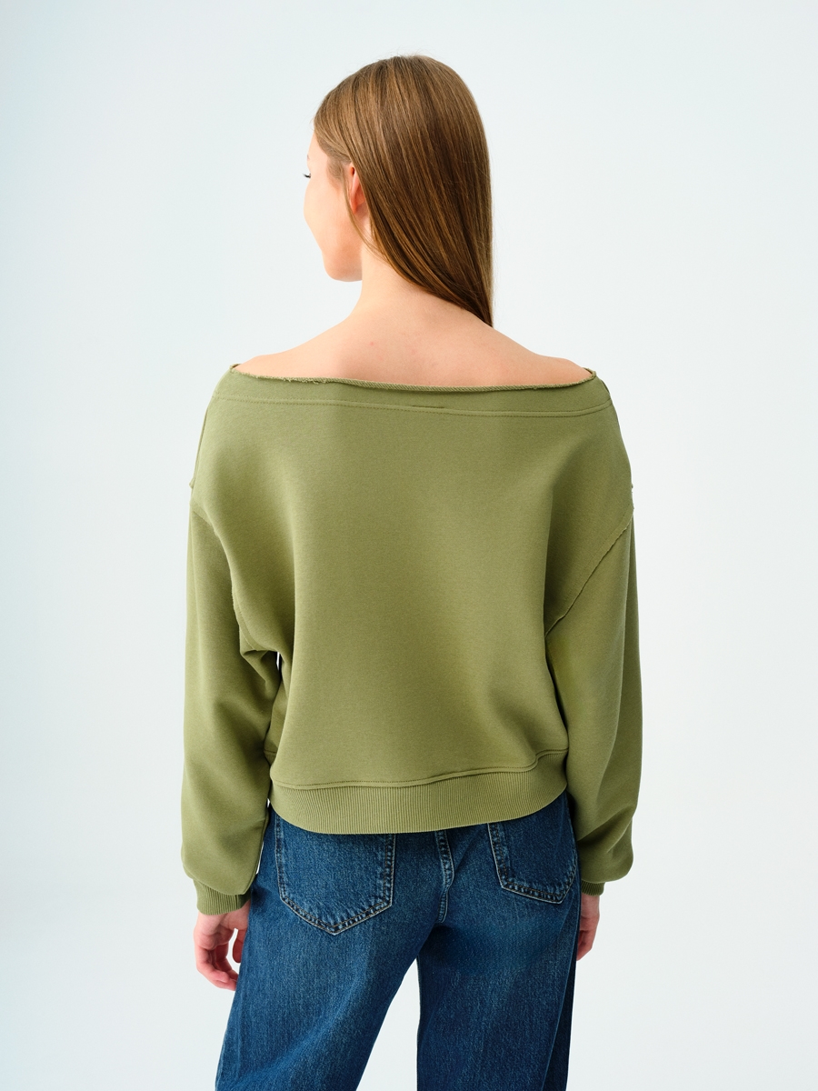 Long Crop Kadın Sweatshirt