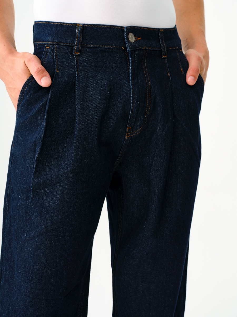 Pleated Jean Balloon Fit Erkek Pantolon