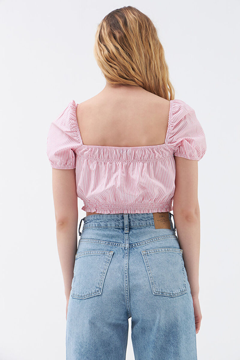 Crop Kadın Bluz K.kol