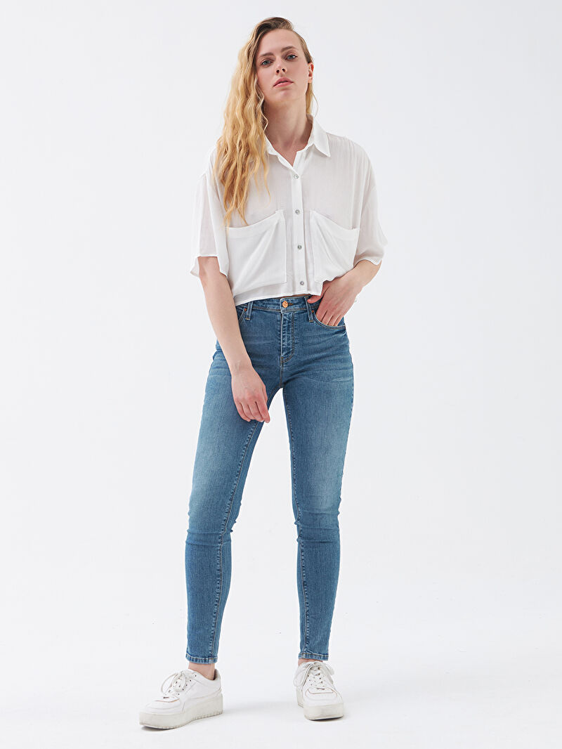 Crop Kadın Gömlek K.kol