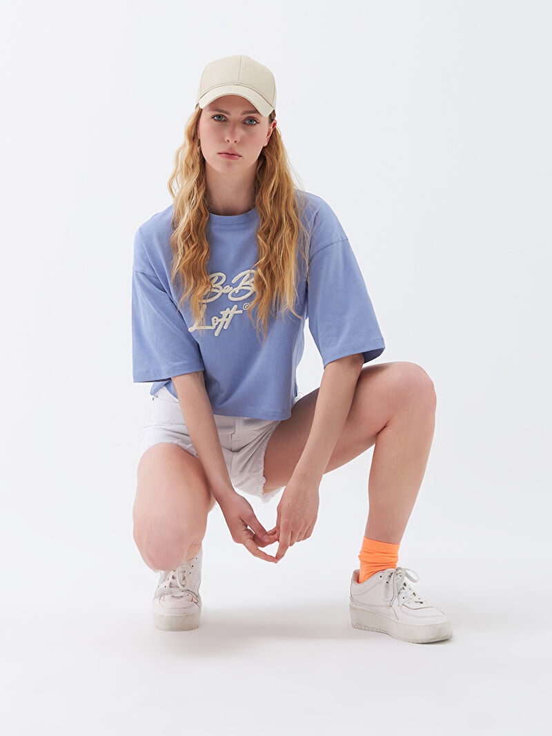 Long Crop Kadın Tshirt K.kol