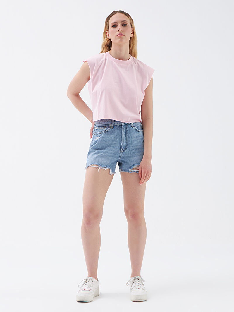 Crop Kadın Tshirt K.kol