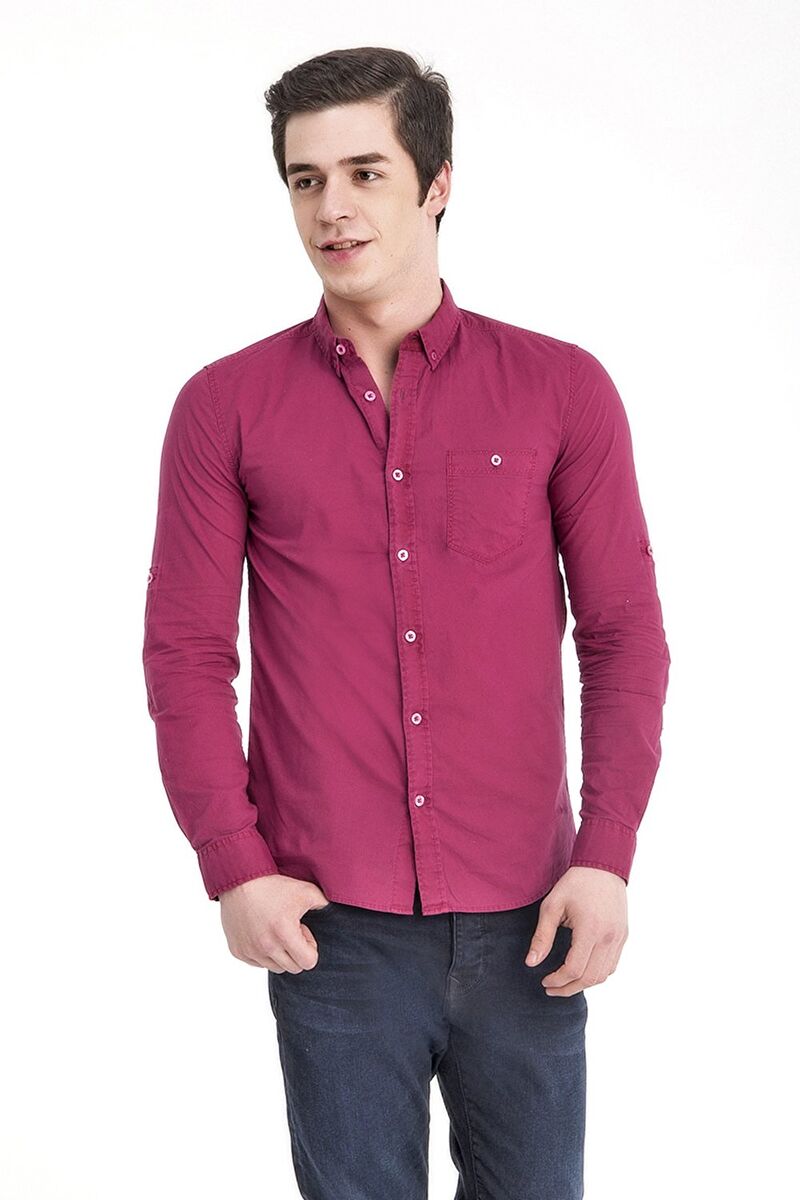 Slim Fit Erkek Gömlek U.kol
