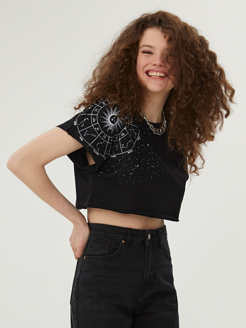 Crop Kadın Tshirt K.kol