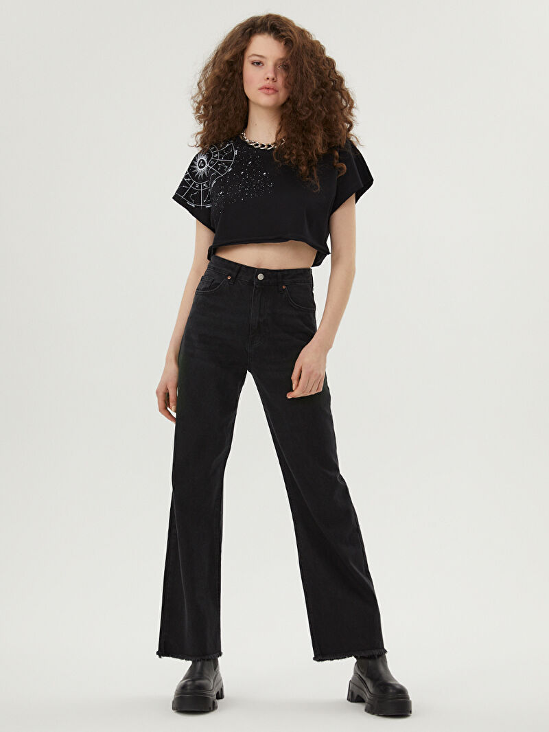 Crop Kadın Tshirt K.kol