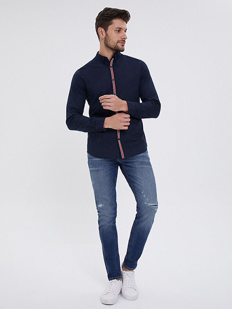 Slim Fit Erkek Gömlek U.kol