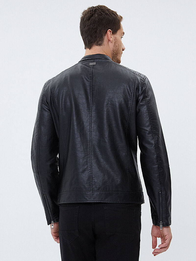 Slim Fit Erkek Mont Pu