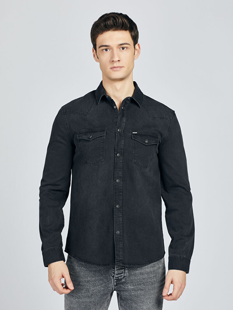 Slim Fit Erkek Gömlek U.kol