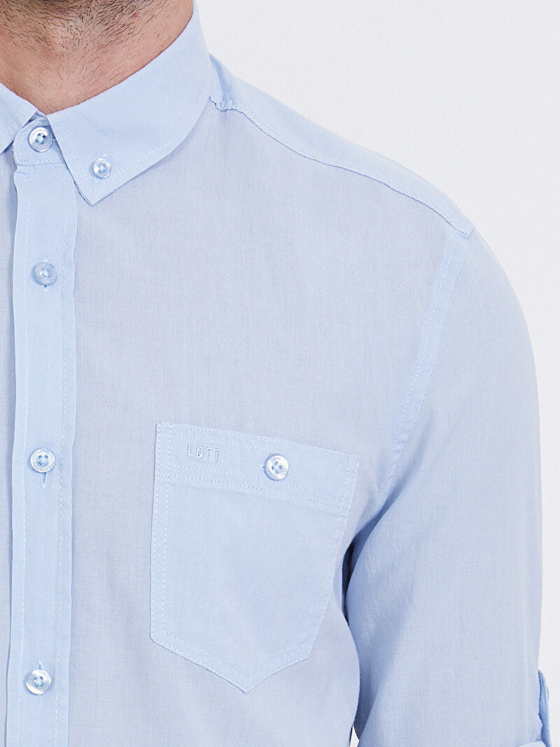 Slim Fit Erkek Gömlek U.kol