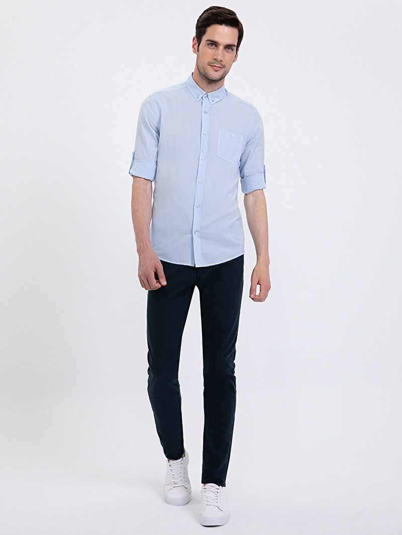Slim Fit Erkek Gömlek U.kol