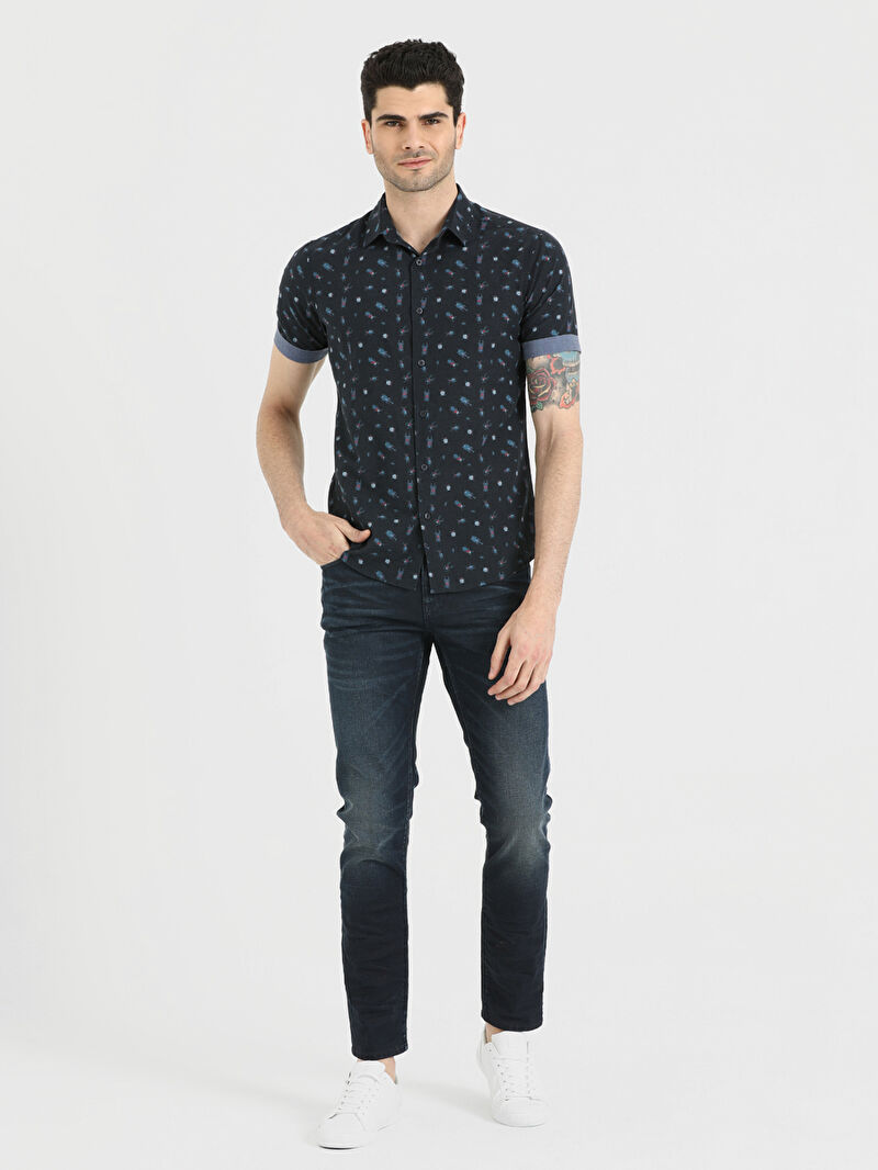 Slim Fit Erkek Gömlek K.kol