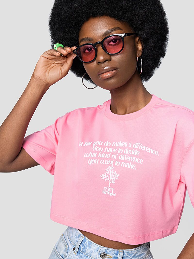 Long Crop Kadın Tshirt K.kol