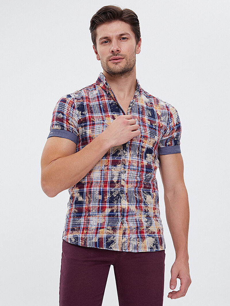 Slim Fit Erkek Gömlek K.kol